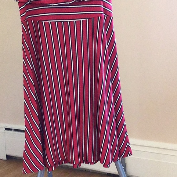 Loft Mixed Stripe Flare Dress - Picture 4 of 7